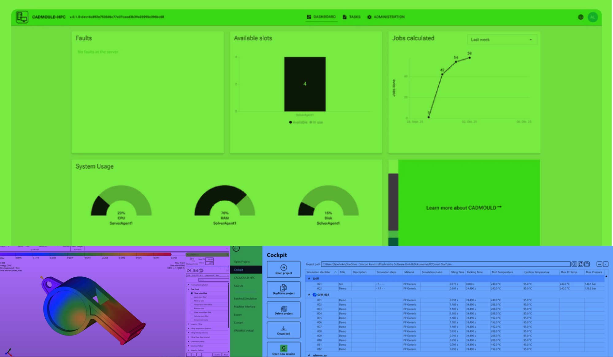 Bild der neuen Funktionen in Cadmould Flex