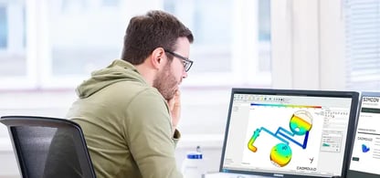 An enginner working with Cadmould and AI